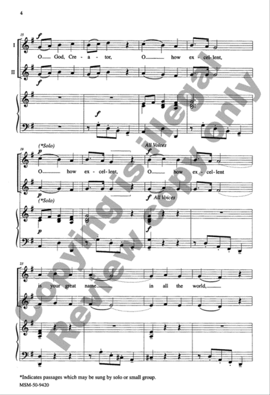 O God, Creator 2-Part scores gallery preview page 3
