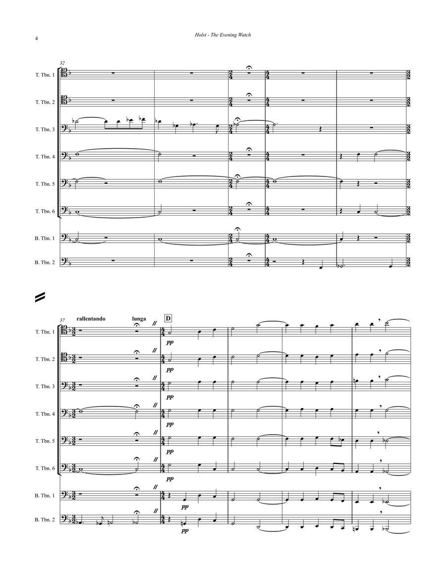 The Evening Watch for Trombone Octet Brass Ensemble scores gallery preview page 6