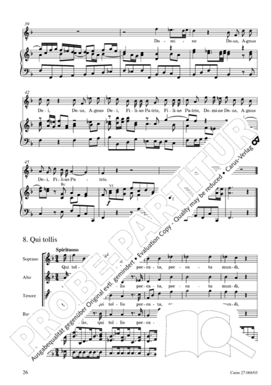 Mass in D minor (Missa in d) 4-Part scores gallery preview page 27