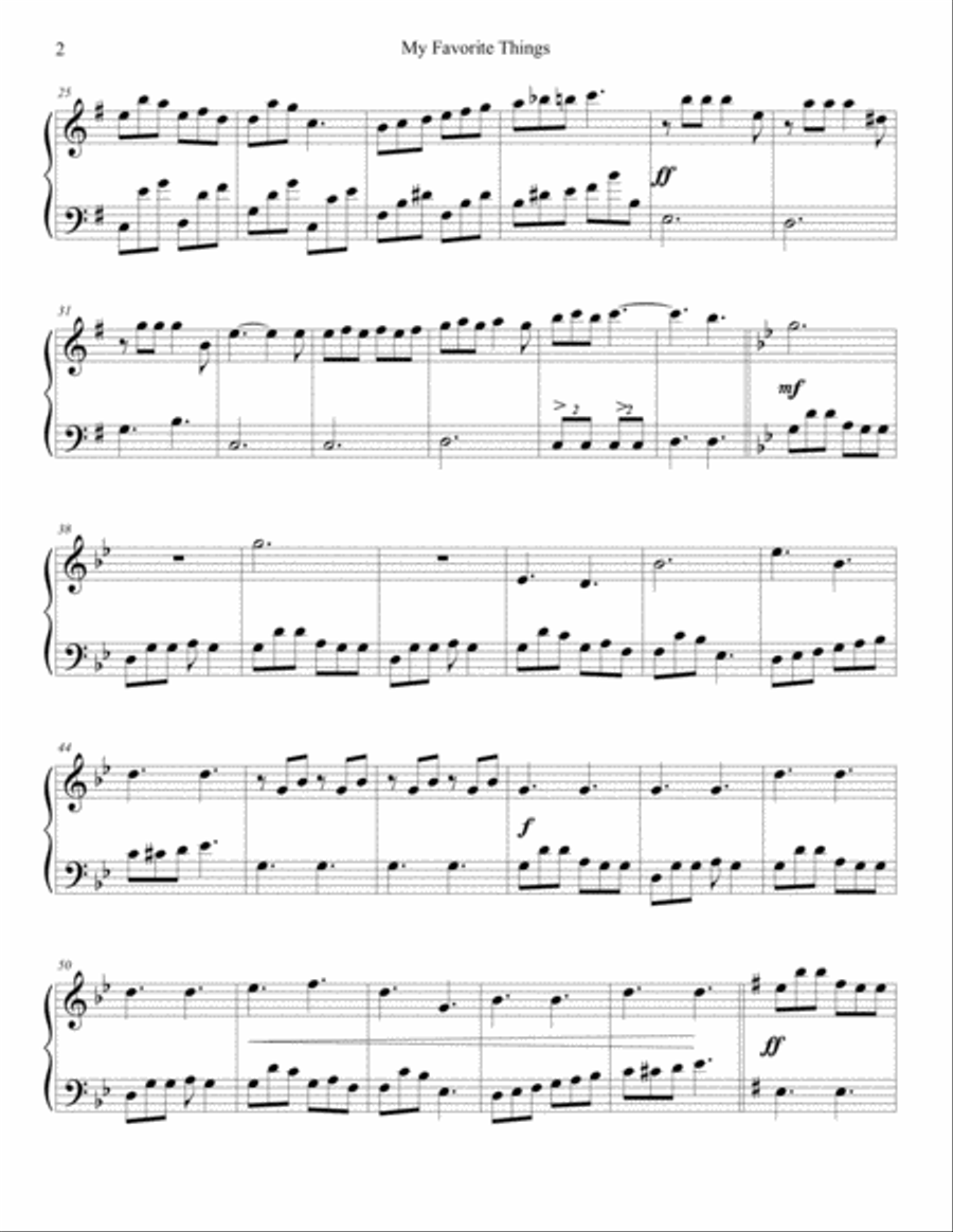 My Favorite Things Glockenspiel scores gallery preview page 2