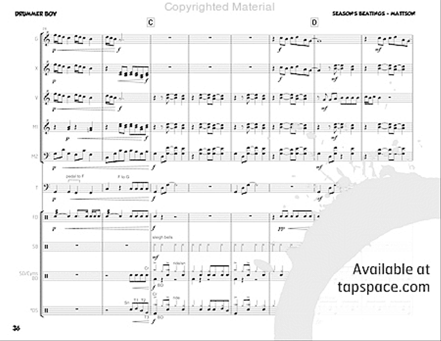 Season's Beatings Percussion Ensemble scores gallery preview page 52