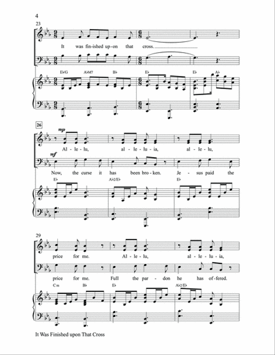 It Was Finished upon That Cross Choir scores gallery preview page 4