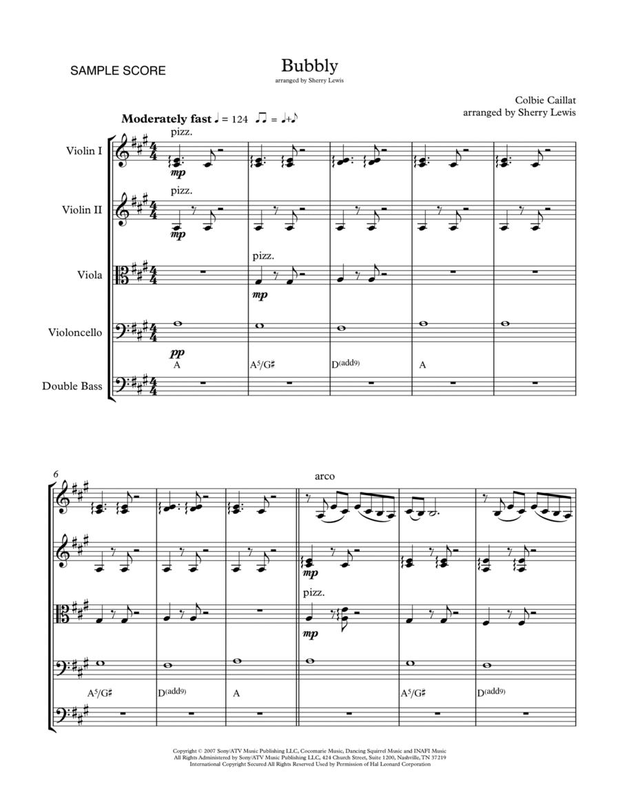 Bubbly String Orchestra scores gallery preview page 1
