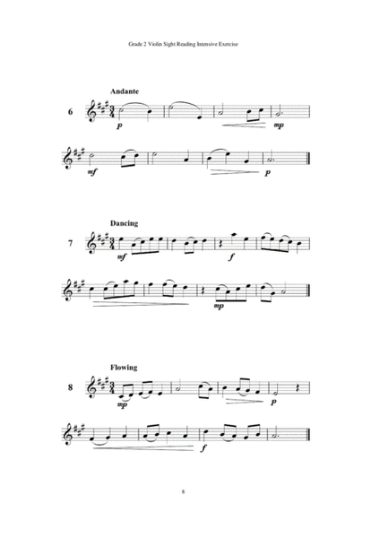 Grade 2 Violin Sight Reading Intensive Exercise