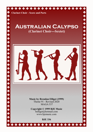 Book cover for Australian Calypso - Clarinet Sextet or Choir