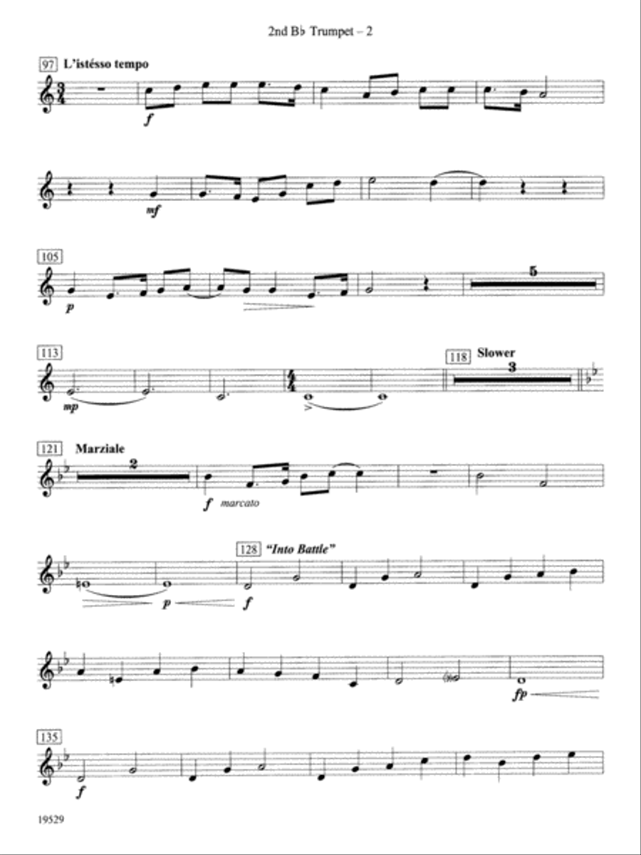 The Road Unknown: 2nd B-flat Trumpet Concert Band scores gallery preview page 2