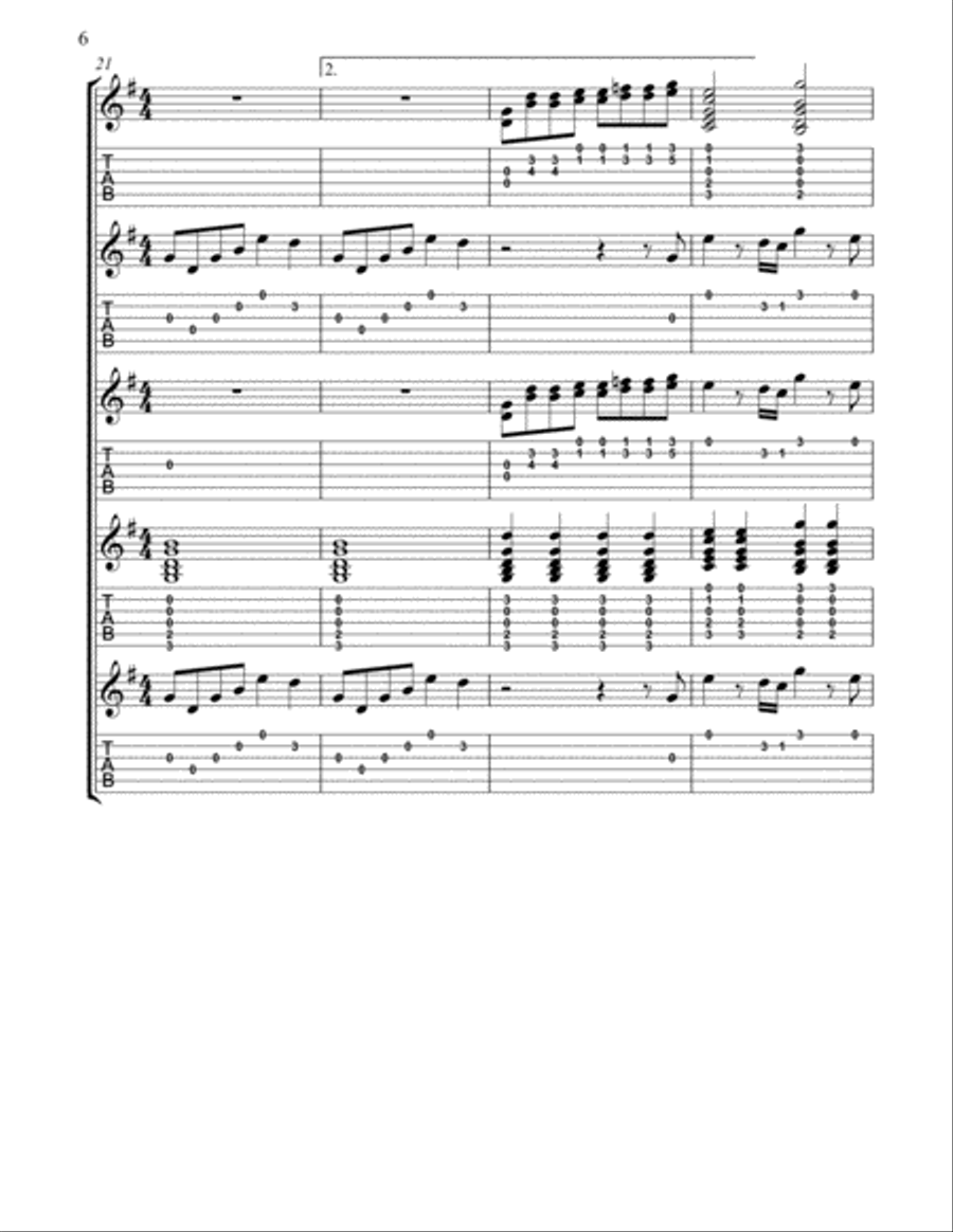 Bohemian Rhapsody Bohemian Rhapsody Guitar Tablature scores gallery preview page 6