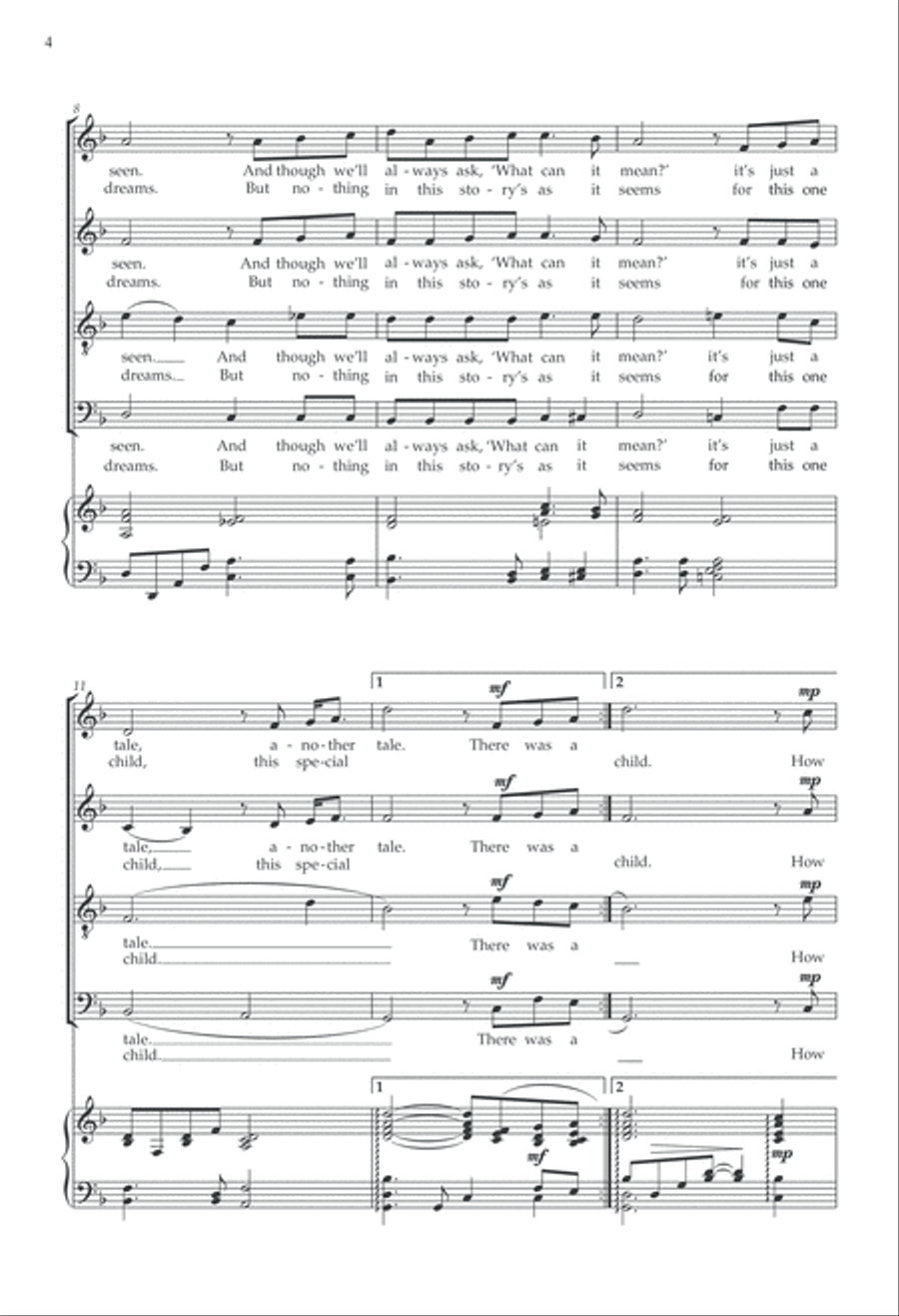 Just a tale: A song for Christmas 4-Part scores gallery preview page 3