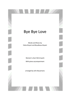 Book cover for Bye Bye Love