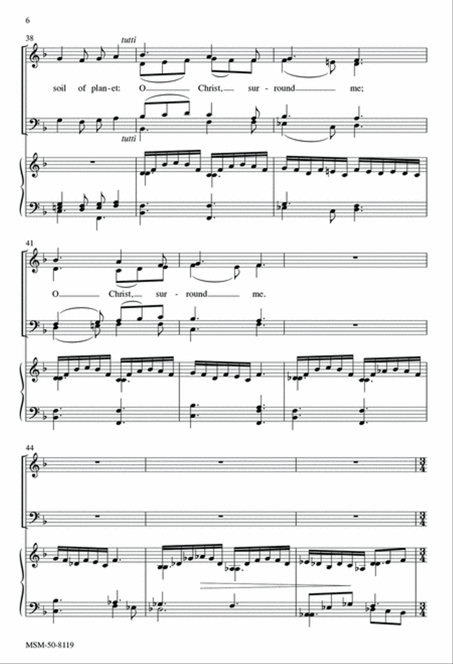 O Christ, Surround Me 4-Part scores gallery preview page 6