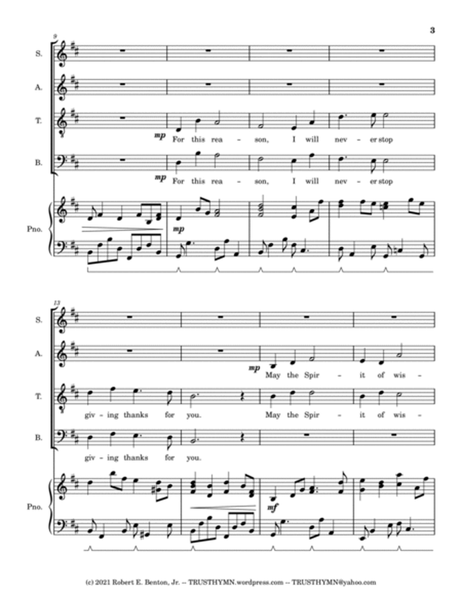 For This Reason (arranged for SATB choir) image number null