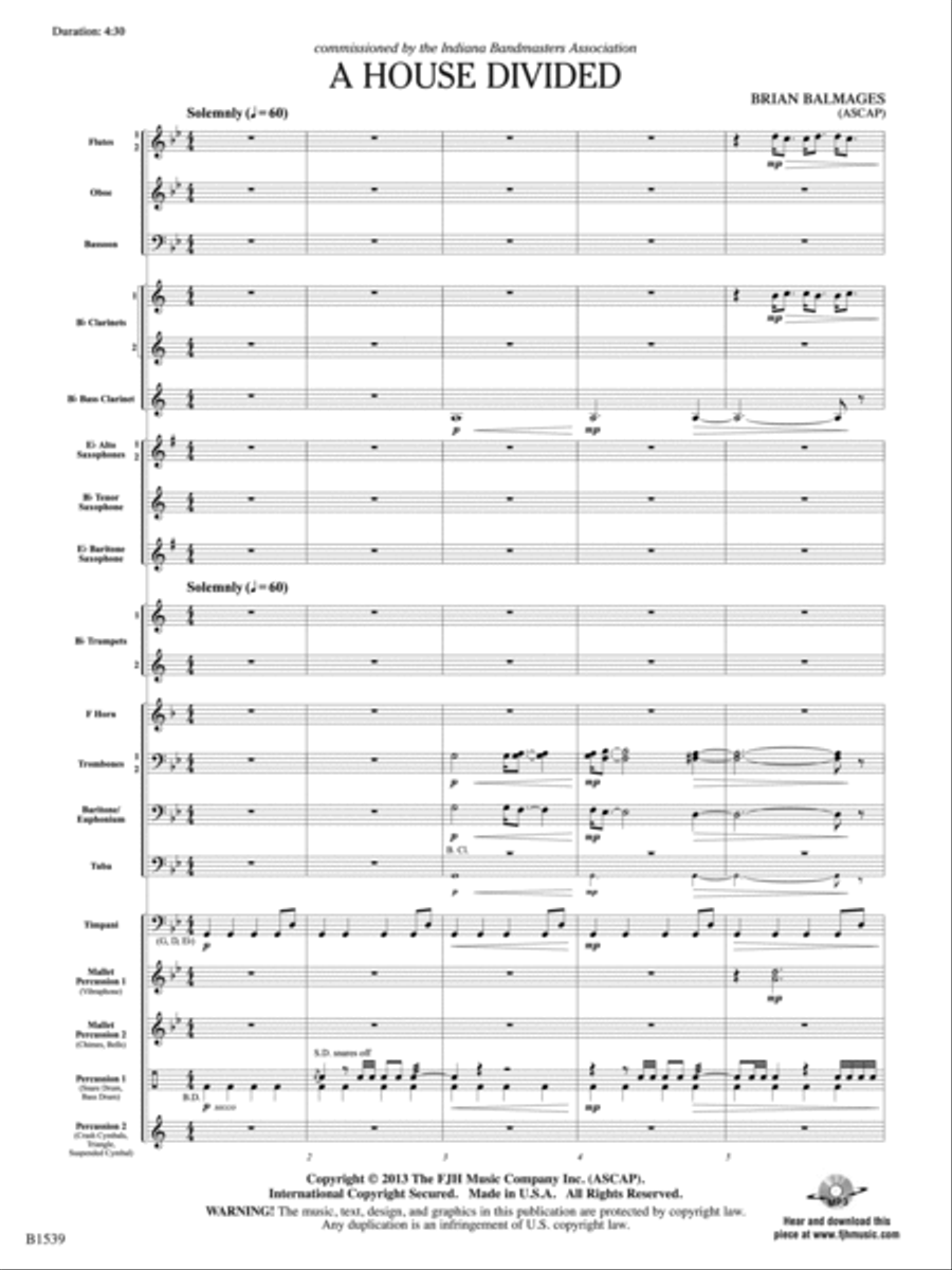 A House Divided: Score Concert Band scores gallery preview page 4