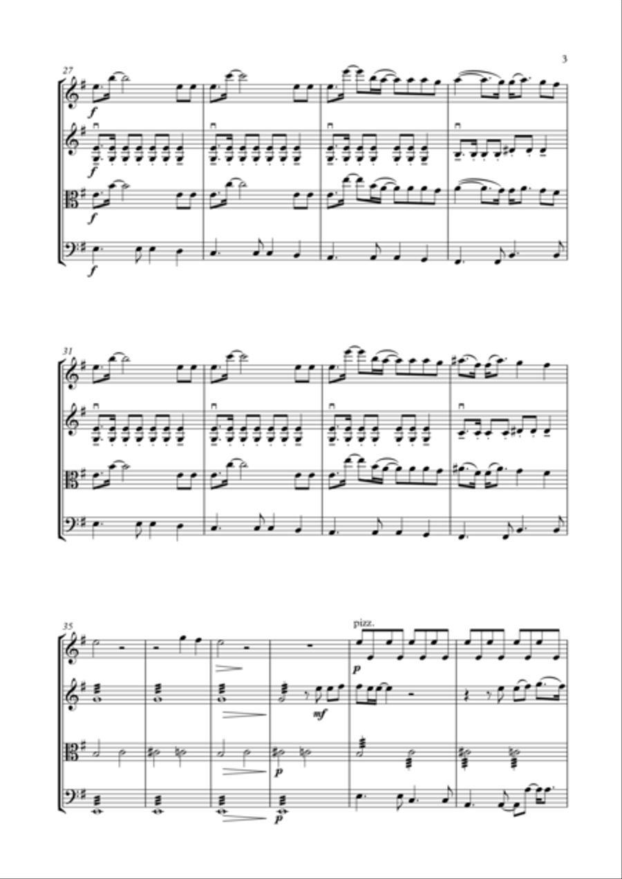 Skyfall String Quartet scores gallery preview page 3