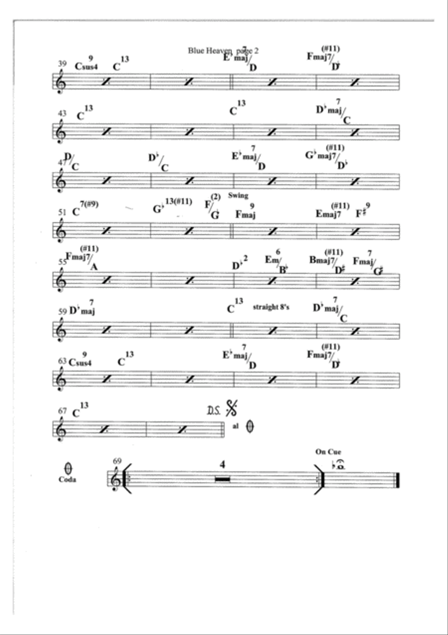 Blue Heaven Tenor Saxophone scores gallery preview page 4