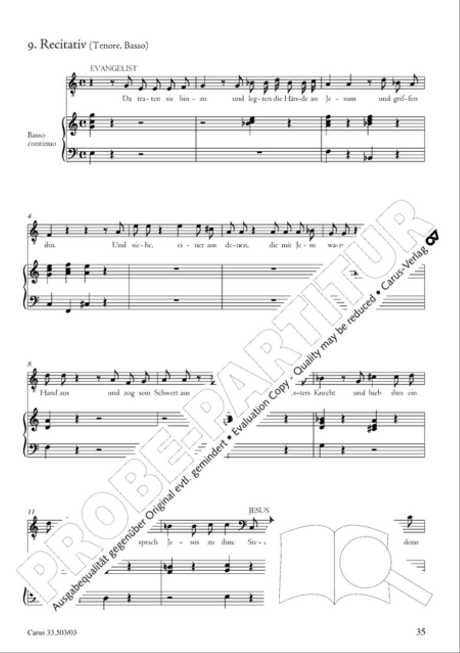 Passion according to St. Matthew (Passions-Musik nach dem Evangelisten Matthaus) SSATB scores gallery preview page 36
