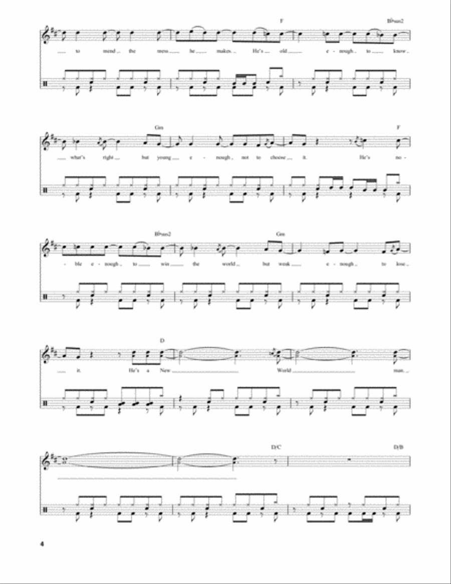 New World Man Drum Set scores gallery preview page 4