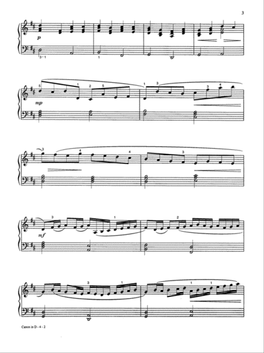 Canon in D (Pachelbel's Canon) Small Ensemble scores gallery preview page 3