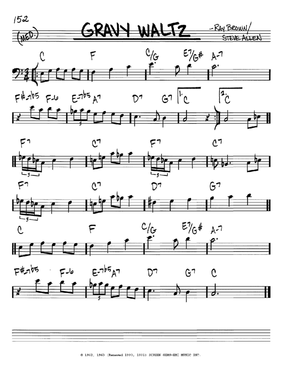 Gravy Waltz Piano scores gallery preview page 1