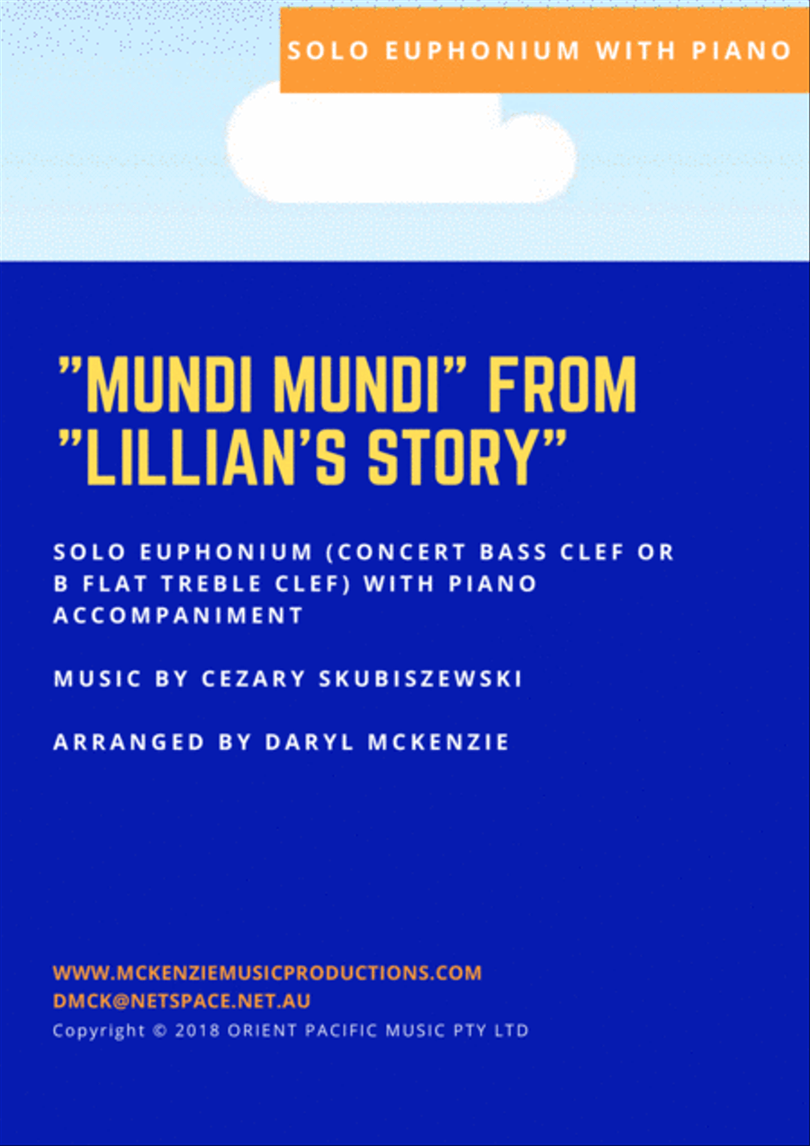 Mundi Mundi Euphonium scores gallery preview page 1