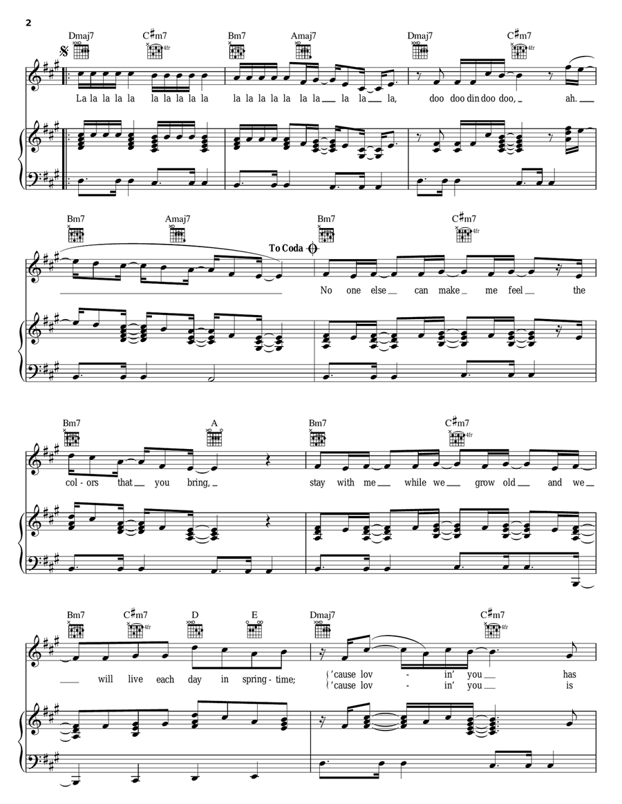 Lovin' You Piano, Vocal, Guitar scores gallery preview page 2