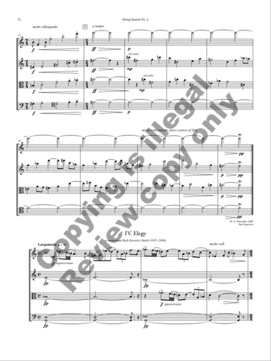String Quartet No. 2 String Quartet No. 2 String Quartet scores gallery preview page 36