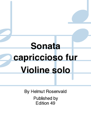 Sonata capriccioso fur Violine solo