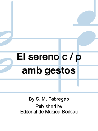 Book cover for El sereno c / p amb gestos