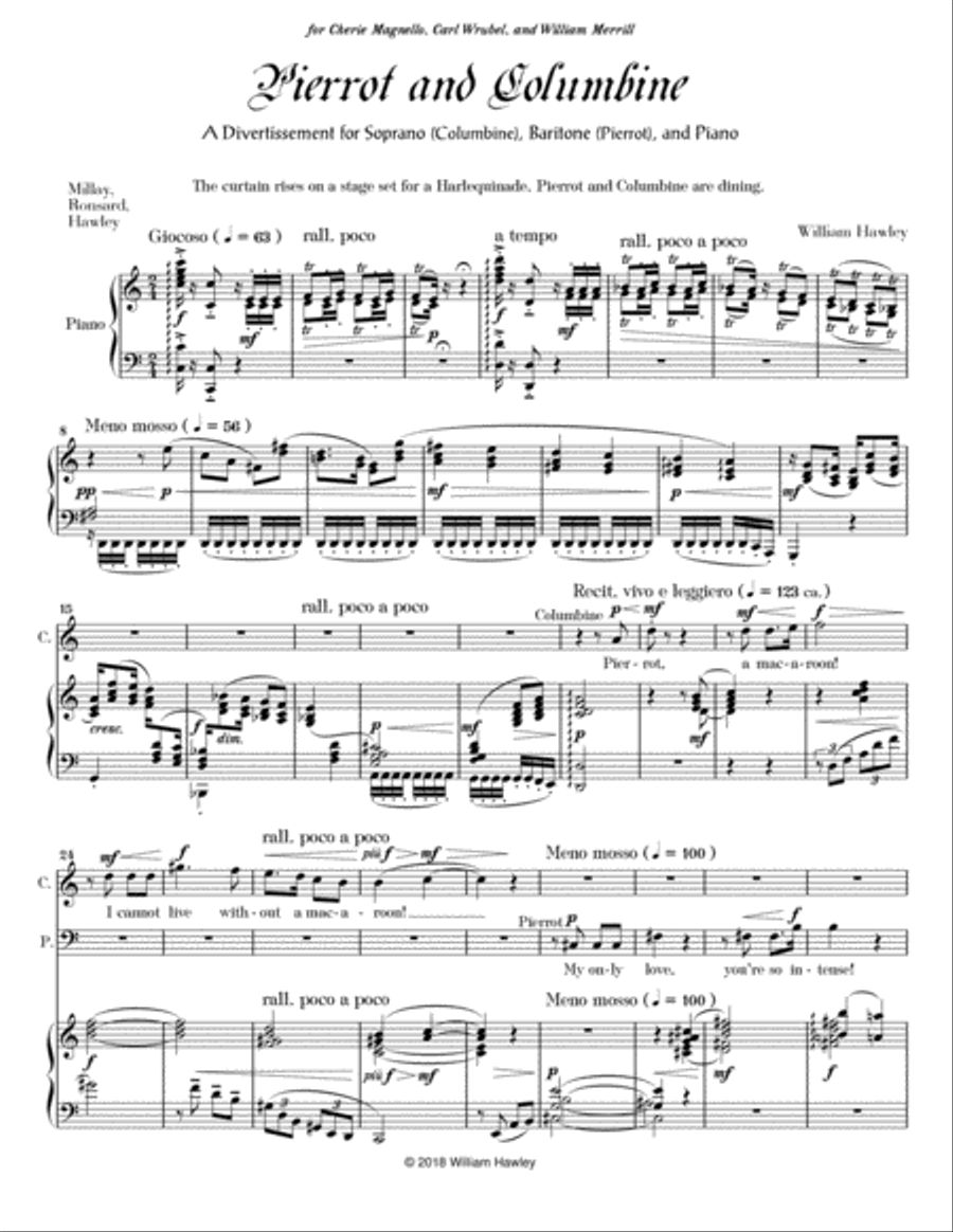 Pierrot and Columbine Small Ensemble scores gallery preview page 4
