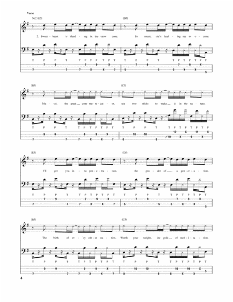 Can't Stop Guitar Tablature scores gallery preview page 4