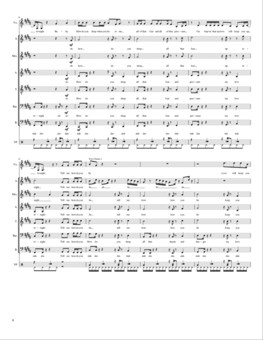 How Do You Sleep? Divisi scores gallery preview page 4