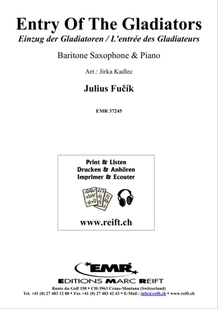 Entry Of The Gladiators Baritone Saxophone scores gallery preview page 1