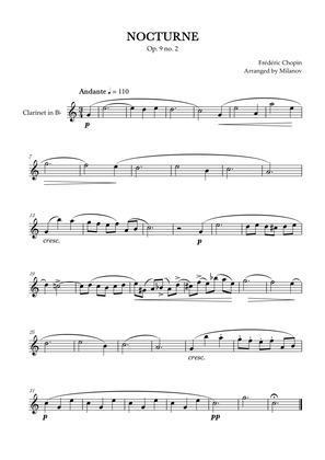 Chopin Nocturne op. 9 no. 2 | Clarinet in Bb | B-flat Major | Easy beginner