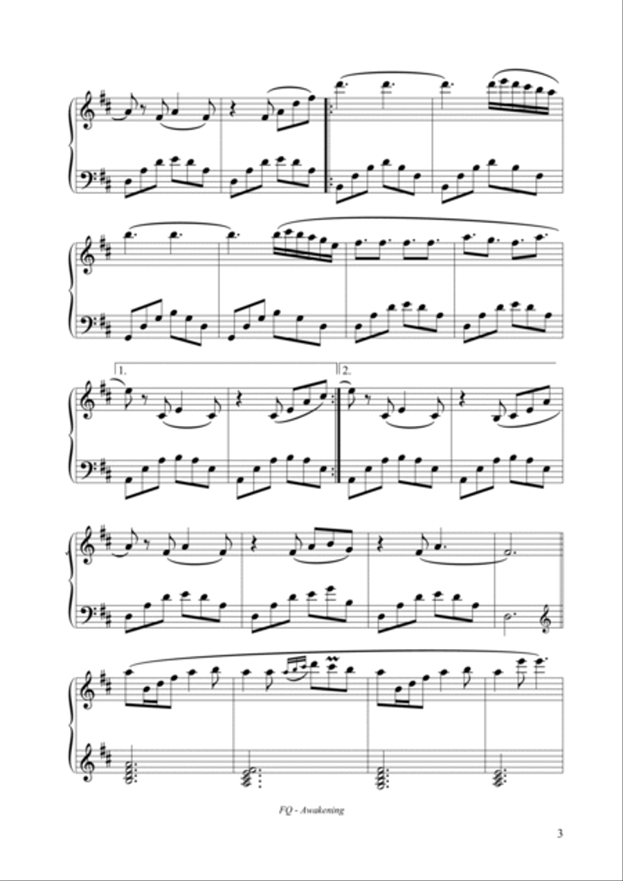 Awakening Awakening Piano Solo scores gallery preview page 4