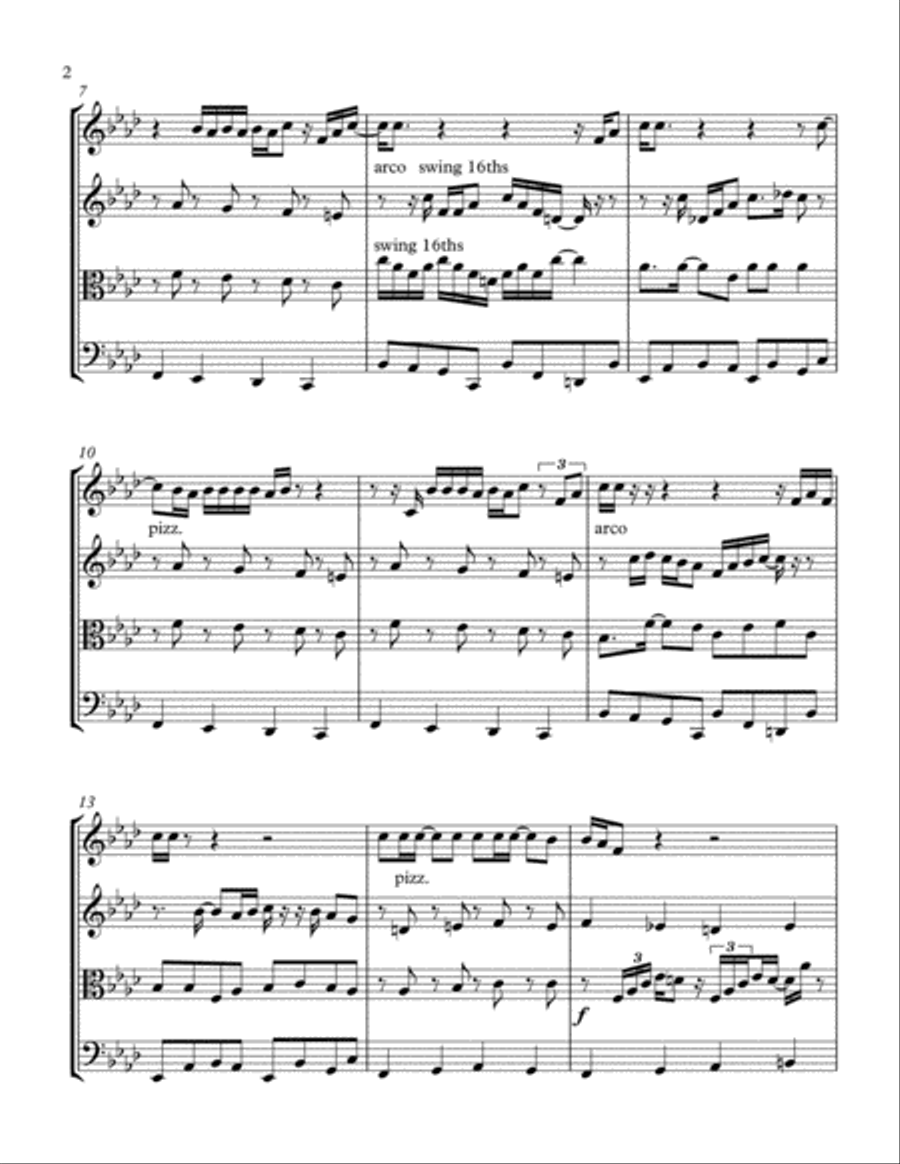 Is You Is, Or Is You Ain't My Baby String Quartet scores gallery preview page 2