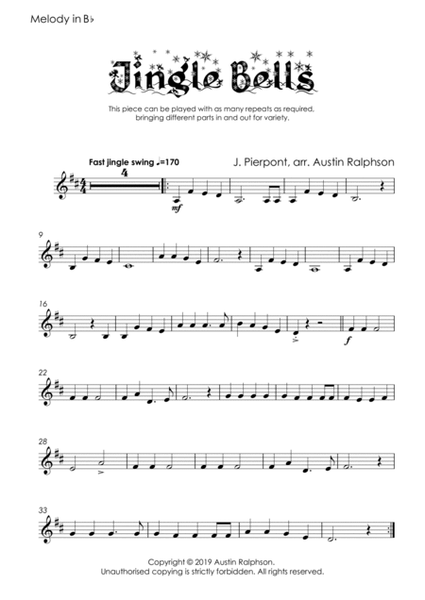 Jingle Bells for school ensembles - Mixed Abilities Classroom and School Ensemble Piece image number null