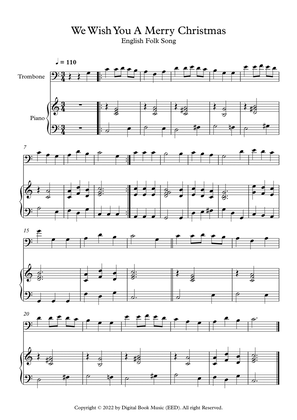 We Wish You A Merry Christmas - English Folk Song (Trombone + Piano)