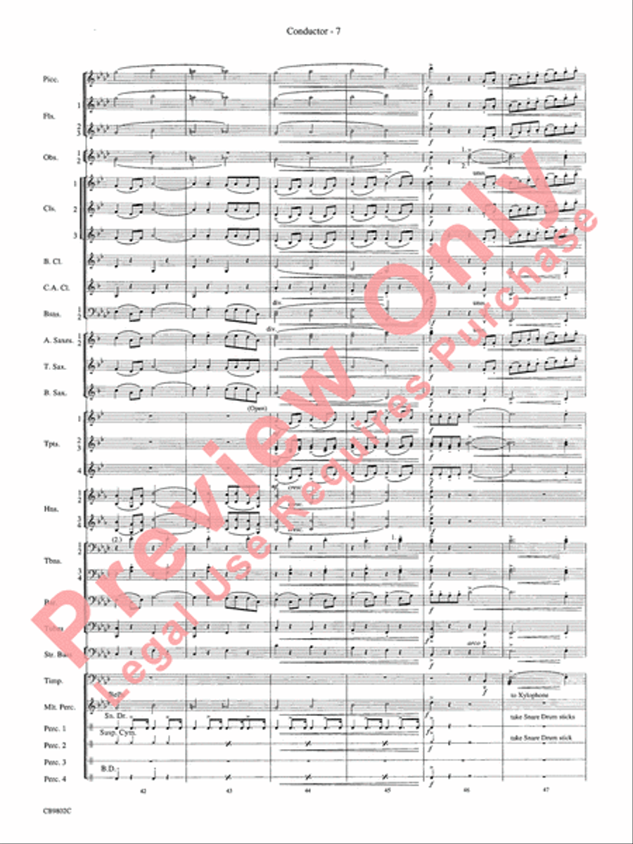 Porgy and Bess Concert Band scores gallery preview page 9