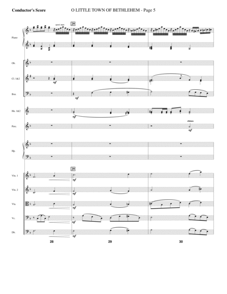 O Little Town Of Bethlehem (from A Symphony Of Carols) - Score