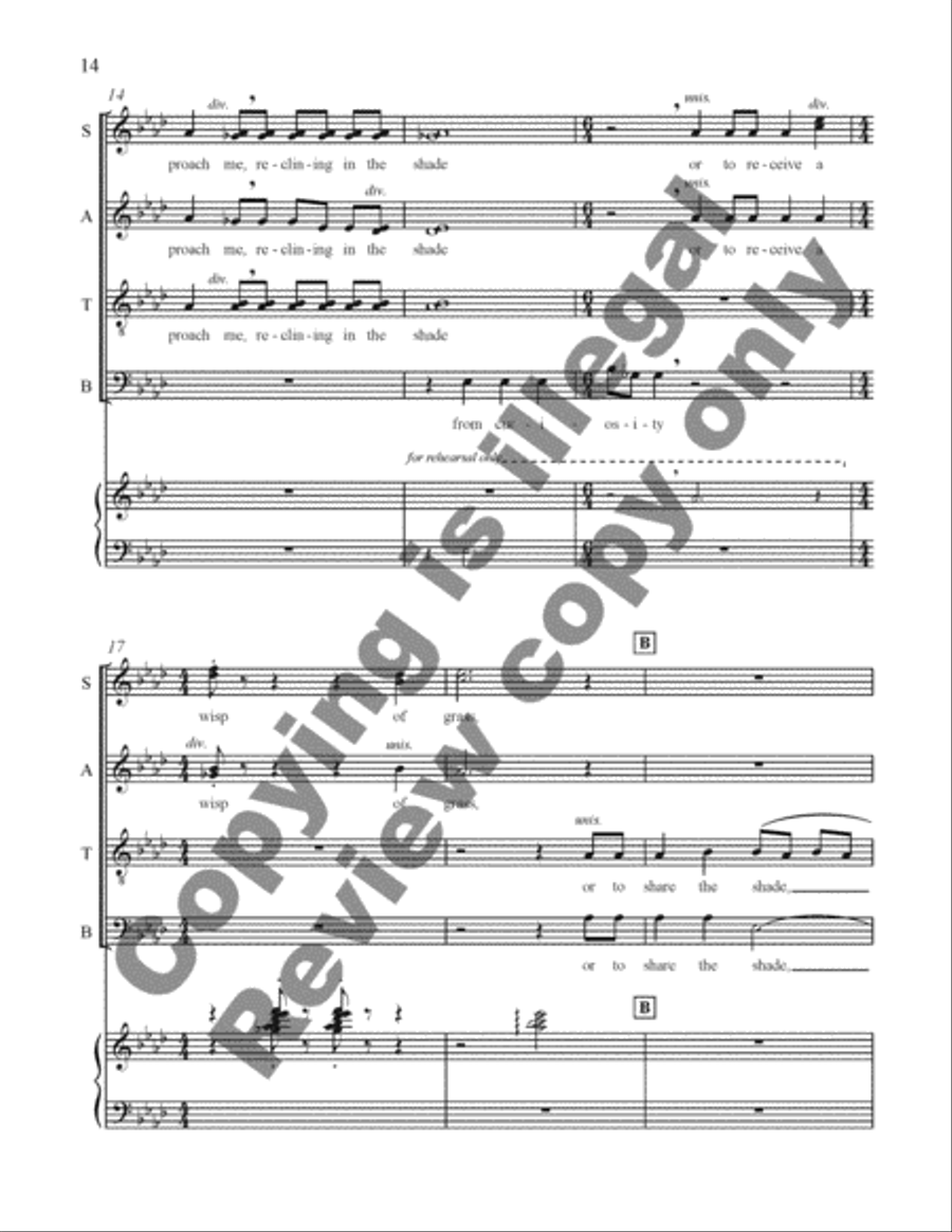 To Love This Earth: II. The Creatures 4-Part scores gallery preview page 12
