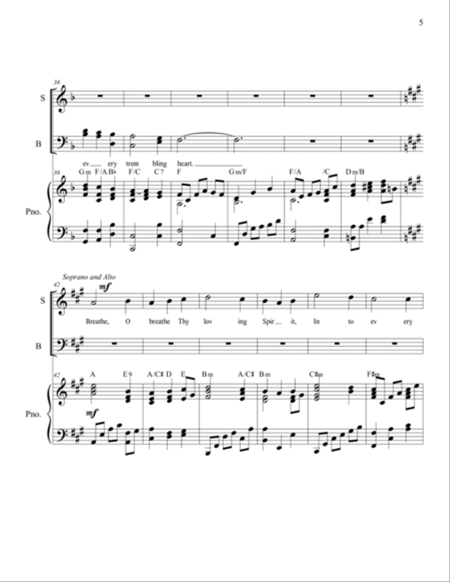 Love Divine for SATB Choir Hyfrydol tune 4-Part scores gallery preview page 5