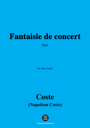 Book cover for Coste-Fantaisie de concert,Op.6,for Guitar
