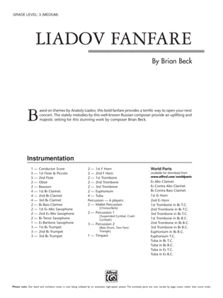 Book cover for Liadov Fanfare: Score