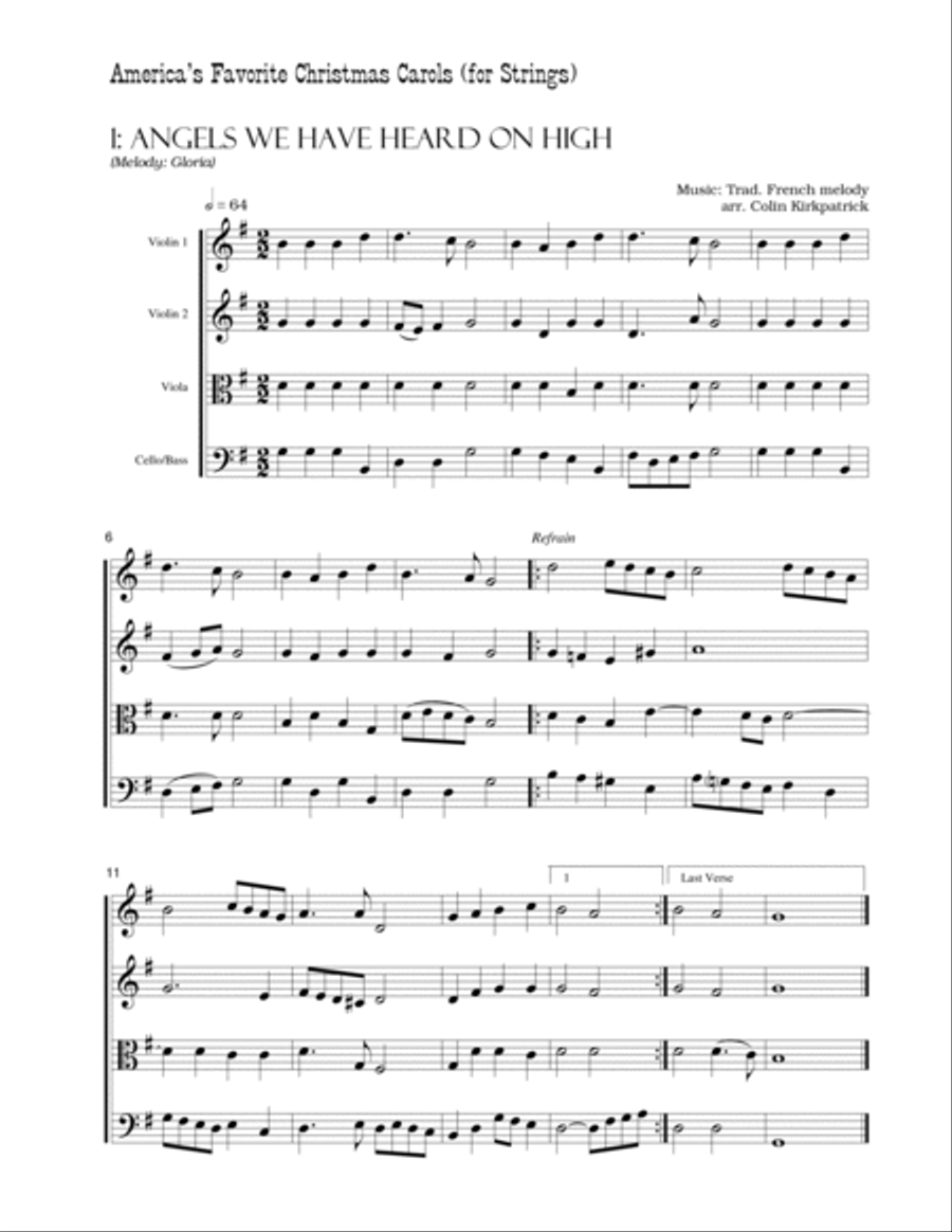 America's Favorite Christmas Carols arranged for Strings image number null