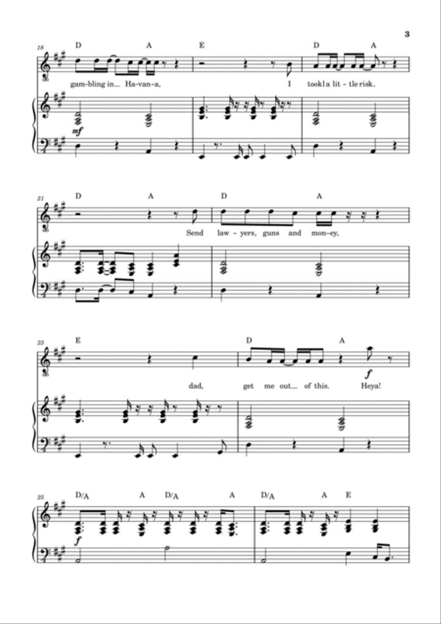 Lawyers, Guns And Money Piano, Vocal, Guitar scores gallery preview page 4