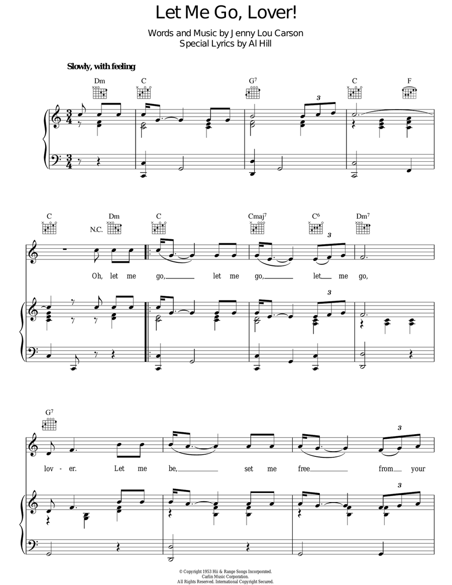 Let Me Go, Lover! Guitar scores gallery preview page 1
