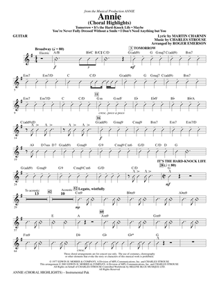 Annie (Choral Highlights) (arr. Roger Emerson) - Guitar