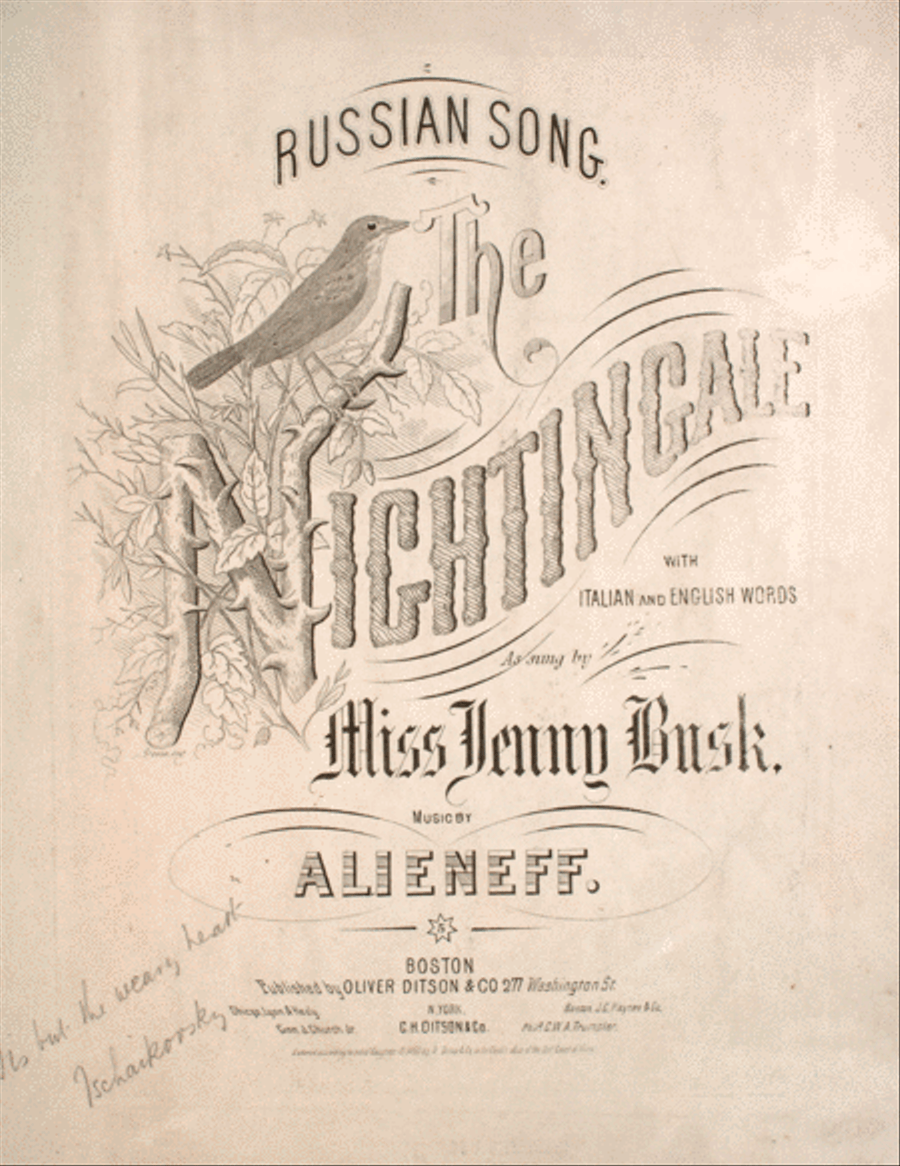 Russian Song. The Nightingale Voice scores gallery preview page 1