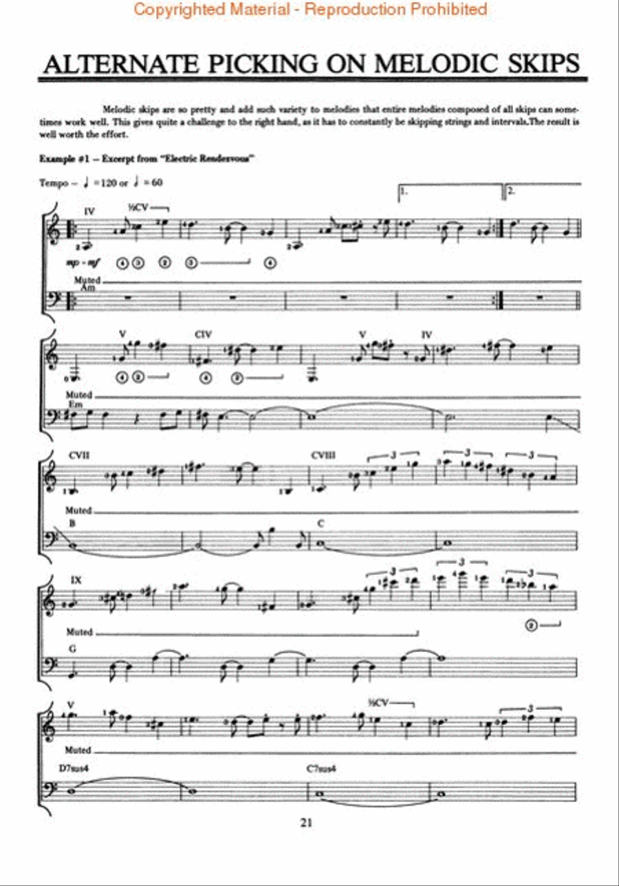 Al Di Meola's Picking Techniques Electric Guitar scores gallery preview page 4