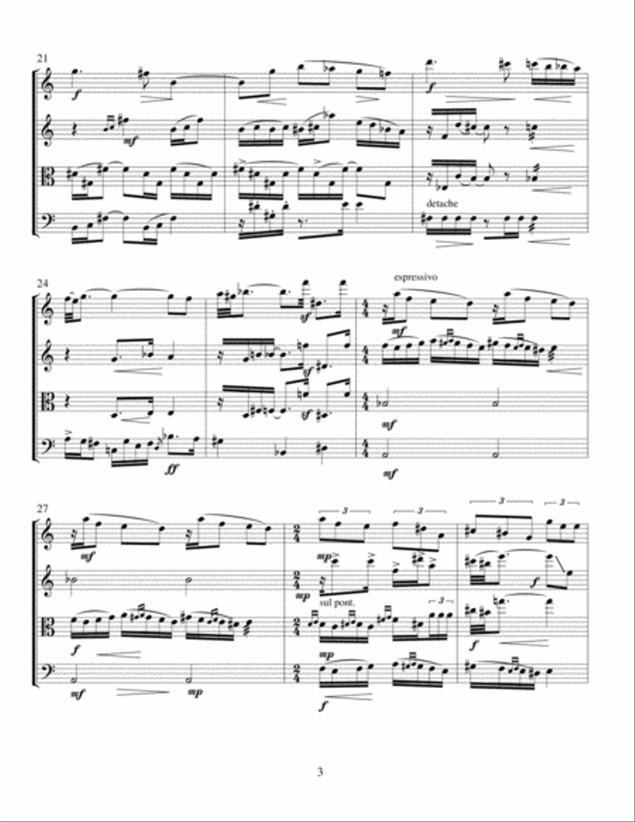 String Quartet No 1 String Quartet No 1 String Quartet scores gallery preview page 6