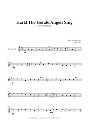 Hark! The Herald Angels Sing for Easy Clarinet Solo